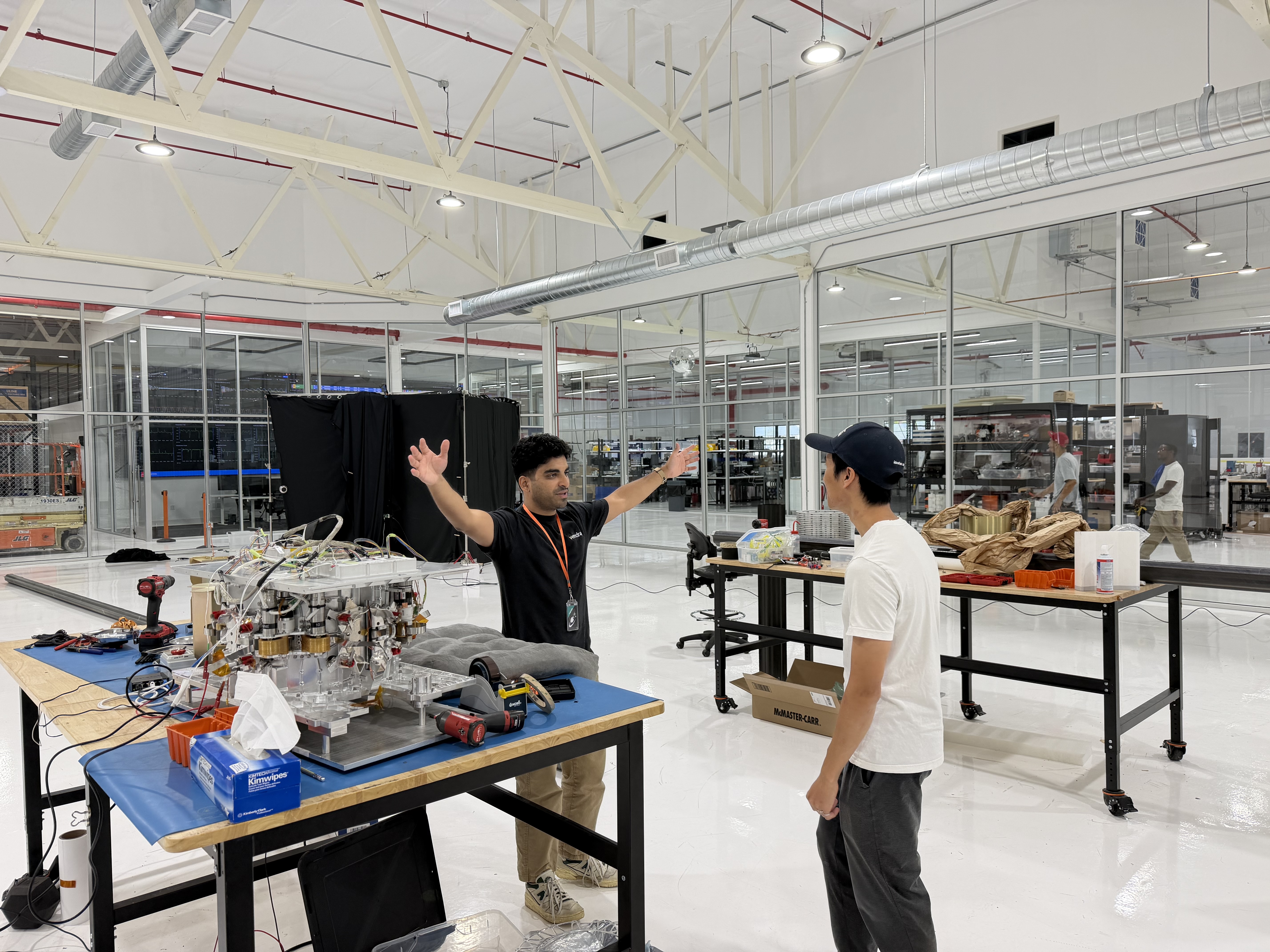 Shan, Vendra’s CEO, with the Reflect Orbital team at their HQ in Hawthorne, CA